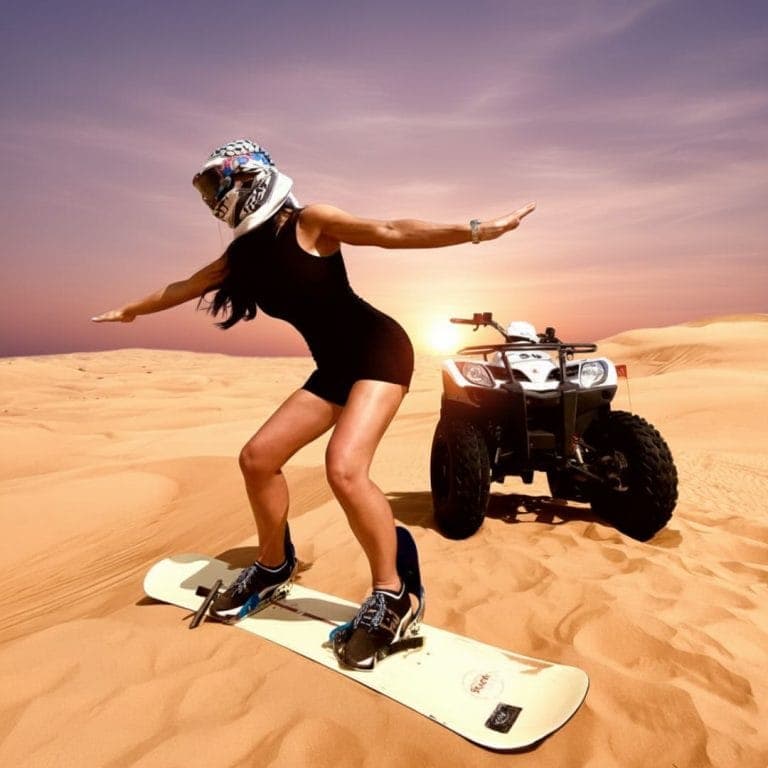 Desert Safari Dubai and Sandboarding